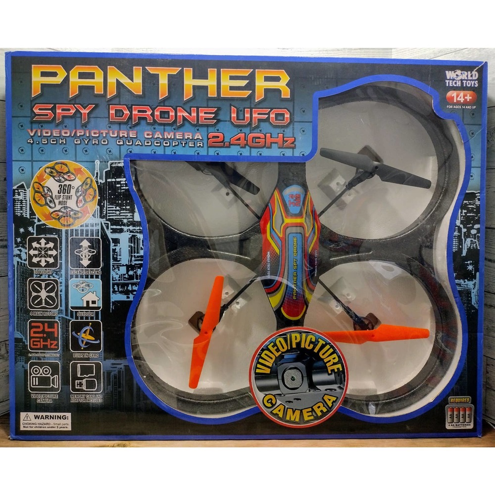 World Tech Toys Spy Drone UFO 4.5 CH Gyro Quadcopter! Really Big! 2.4GHZ!